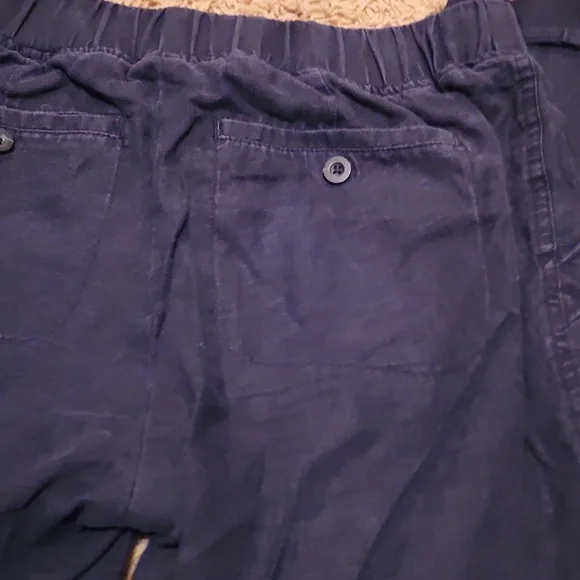 Athleta 100% Linen Dark Blue Pants Size 6 - Picture 8 of 9